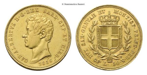 50 Lire 1836 Torino.