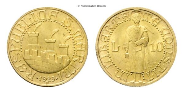 10 Lire 1925.