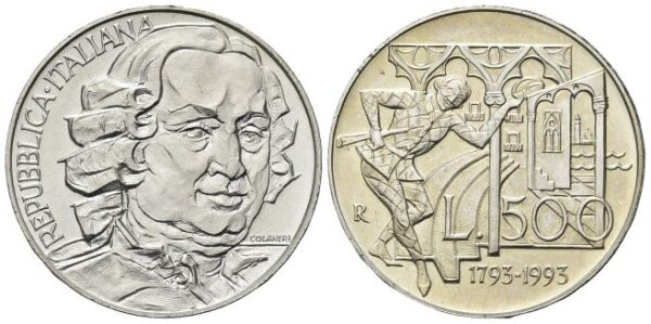 500 Lire 1993, Carlo Goldoni.