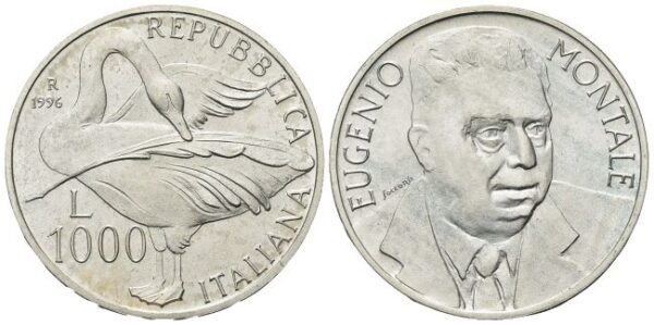 1000 Lire 1996, Eugenio Montale.