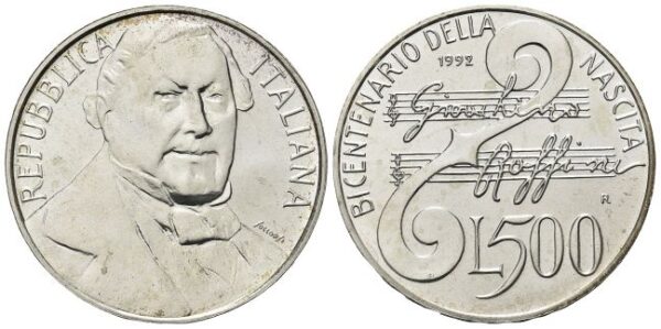 500 Lire 1992, Gioacchino Rossini.