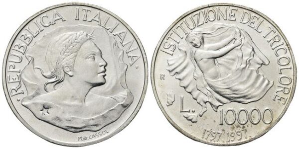 10000 Lire 1997, Istituzione del Tricolore.