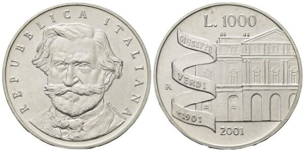 1000 Lire 2001, Giuseppe Verdi.