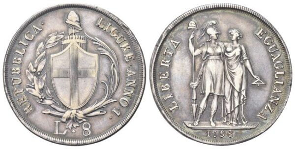 Genova - 8 Lire 1798 a. I.