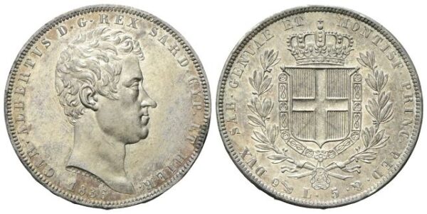 5 Lire 1836 Genova.