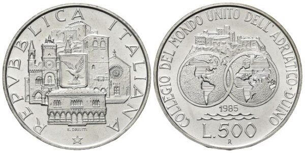 500 Lire 1985, Mondo Unito dell’Adriatico.
