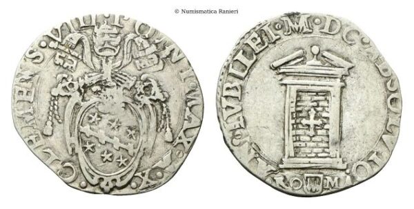 Roma - Testone 1600 Anno Santo.