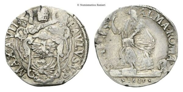 Roma - Testone 1613 a. VII.