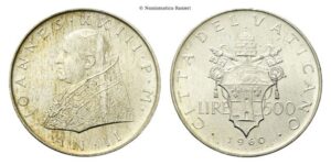 Città del Vaticano. 500 Lire 1960 a. II.
