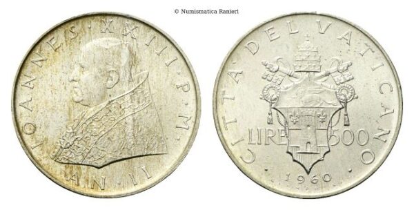 Città del Vaticano. 500 Lire 1960 a. II.