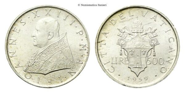 Città del Vaticano. 500 Lire 1959 a. I.