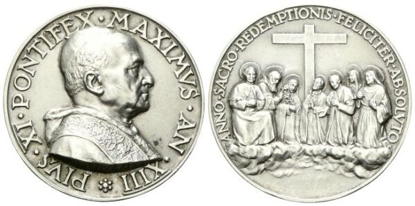 Medaglia 1934 a. XIII opus A. Mistruzzi.