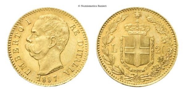 20 Lire 1897 Roma.