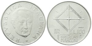 100 Lire 1974 Guglielmo Marconi “Prova” Acmonital.
