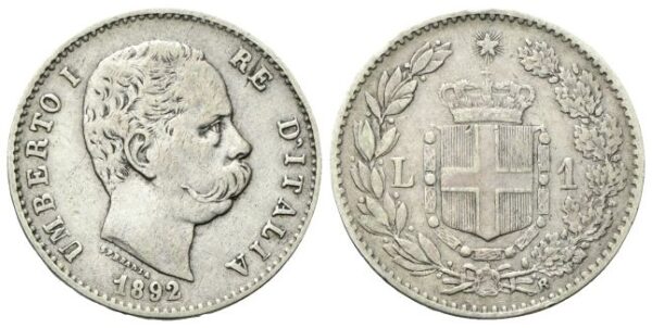 Lira 1892 Roma.