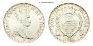 5 Lire 1925 Roma.